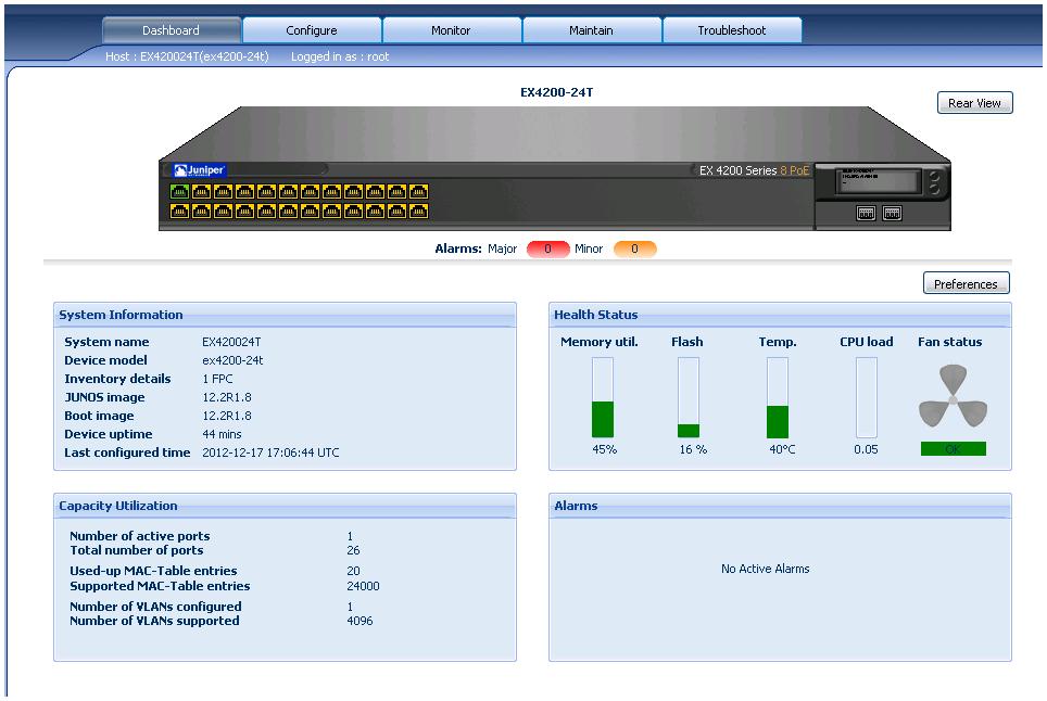 Juniper Networks EX420024T 24 Port Managed L3 Gigabit Switch 8x POE